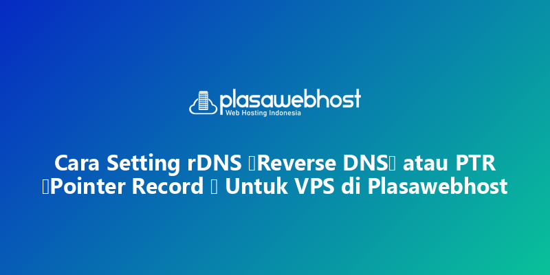 Cara Setting rDNS (Reverse DNS) atau PTR (Pointer Record ) Untuk VPS di Plasawebhost